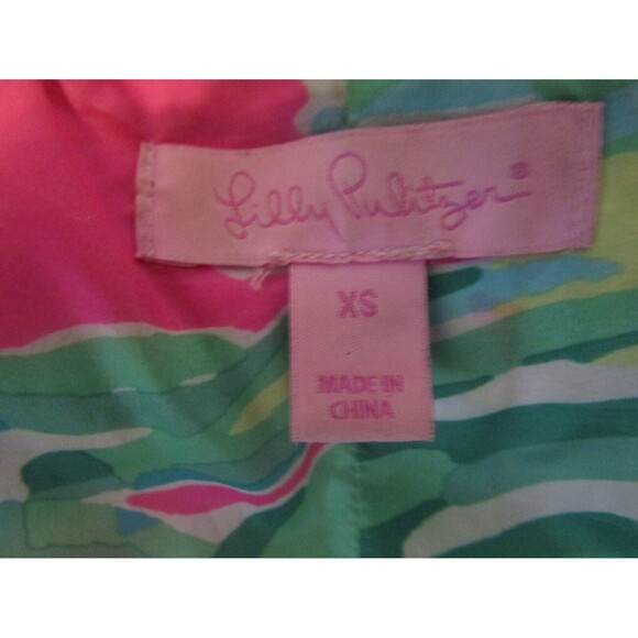 Lilly Pulitzer Isabelle Down Puffer Vest Womens Black Jacket Tropical Lining XS - Picture 12 of 14